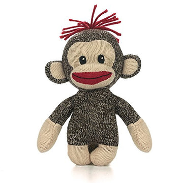 Plushland Original Curioso Brown Sock Monkey, Hand Knitted, Stuffed Animal Toy Gift-for Kids, Babies, Teens, Girls and Boys Baby Doll Present Puppet 6
