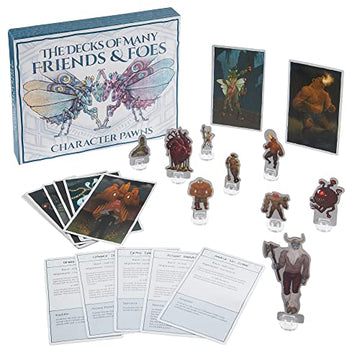Stratagem 49 Hand-Illustrated Colorful Fantasy Tabletop Role Playing Game| DND |The Deck of Many Friends & The Deck of Many Foes +Pawns