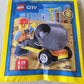 Lego City: Construction Worker Minifigure with Cement Mixer