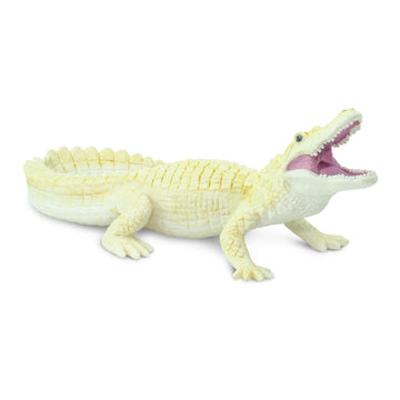 Safari Ltd. White Alligator Figurine - Realistic 6" Hand-Painted Wildlife Figure - Educational Toy for Boys, Girls & Kids Ages 3+