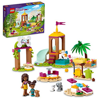 LEGO Friends Pet Playground 41698 Building Kit Designed to Grow Imaginations; Animal Playset Comes with Andrea and 3 Dog Toys; Creative Birthday Gift