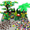 ZHX Garden Park Building Block Parts Botanical Scenery Accessories Plant Set Building Bricks Toy Trees Flowers Compatible All Major Brands (Without