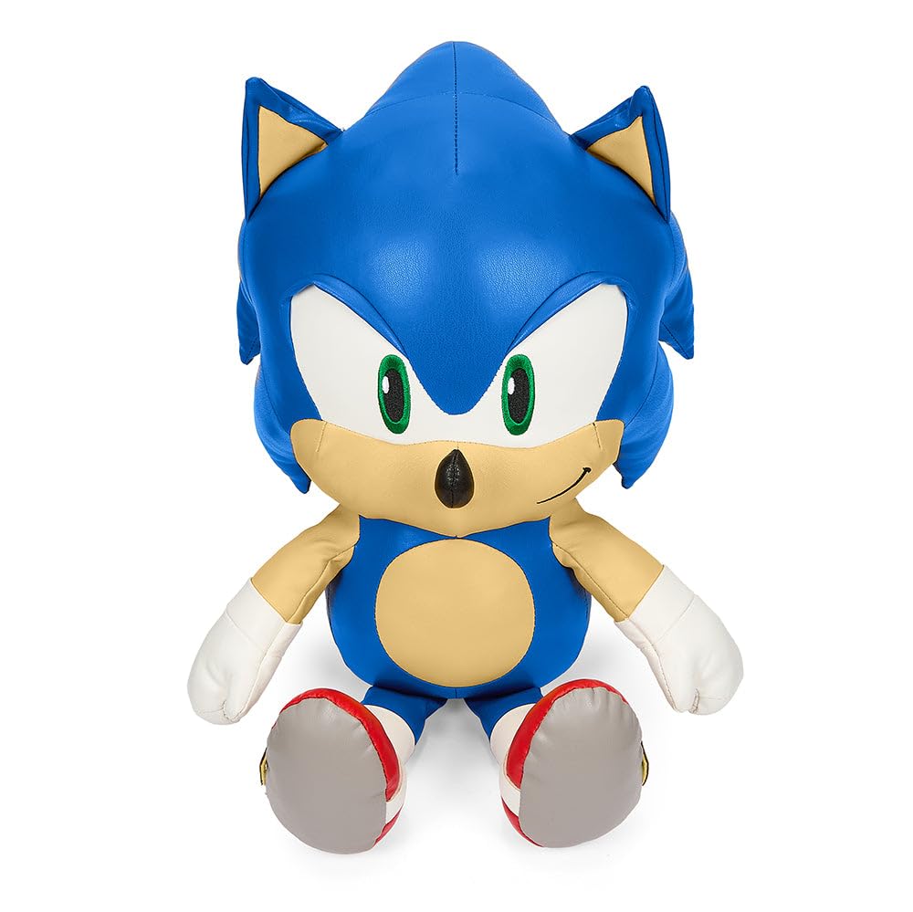 Kidrobot Sonic The Hedgehog 16 Inch Premium Pleather Sonic Plush