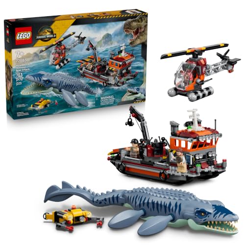 LEGO Jurassic World Mosasaurus Dinosaur Boat Attack 77983