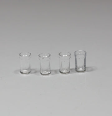 Dollhouse Miniature Chrysnbon Set of 4 Clear Glasses