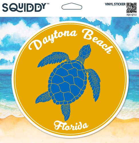 Squiddy Daytona Beach Florida - Vinyl Sticker, 7 in