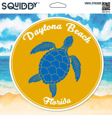 Squiddy Daytona Beach Florida - Vinyl Sticker, 7 in