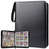 ULLTOON Portable 9-Pocket Trading Card Binder, Holds 1080 Cards with 60 Removable Double-Sided Sleeves, Baseball Card Binder Card Storage Organizer