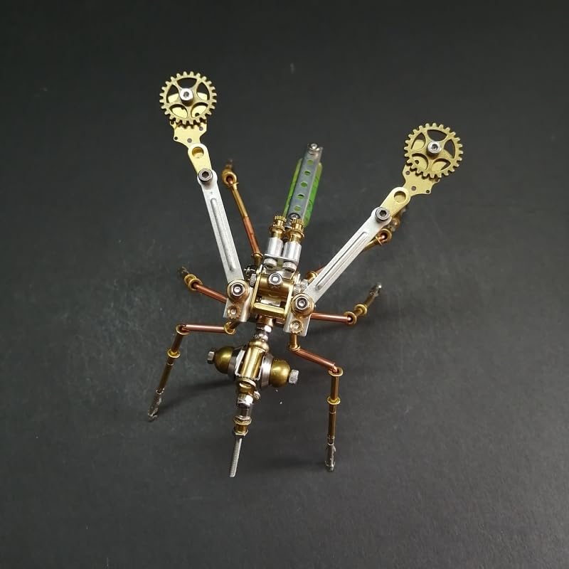 ModelForgeX 183pcs+ Cyberpunk Mosquito Metal Model Kits DIY Assembly Toys for Adults 3D Puzzles Steampunk Mechanical Insects Gifts (DIY Mosquito)