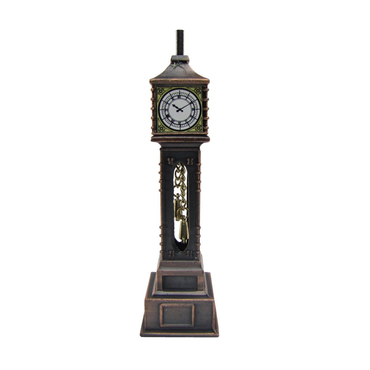 Treasure Gurus 1:16 Scale Model Grandfather Clock Die Cast Dollhouse Accessory