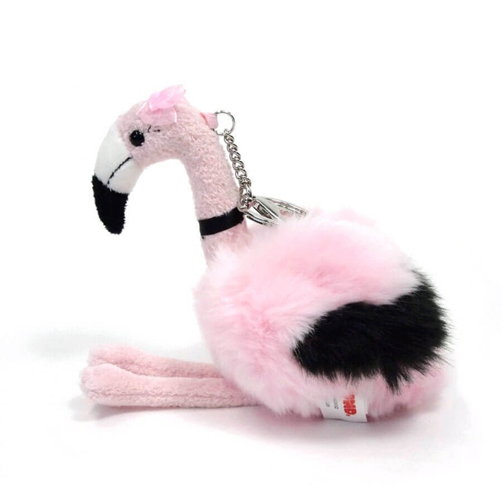 GUND Fashionable Flamingo Plush Stuffed Animal Keychain, Pink, 9”