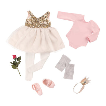 Our Generation - Ballet Outfit - Sequin Dress & Leotard - 18-inch Doll Clothes - Pretend Play - Toys for Kids Ages 3 & Up - Opening Night