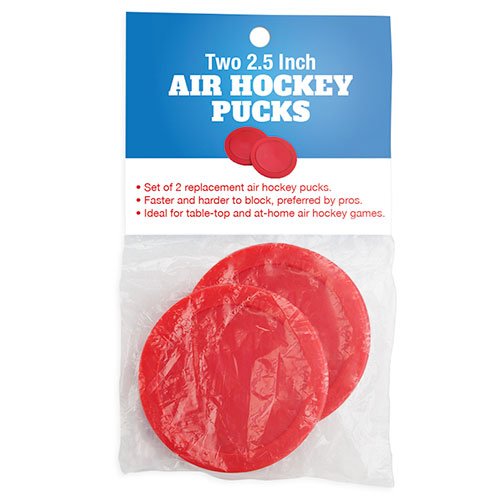 Brybelly Air Hockey Pucks - Accessories for Game Room Gaming Tabletop for Kids & Adults - 2.5 Inch Small - 2 Pucks
