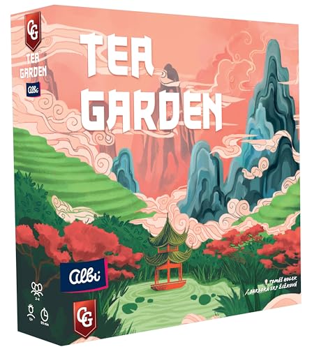 Capstone Games Tea Garden Strategy Board Game for Adults, 2-4 Players, Ages 12+, 90 Min Playtime, Deck Building Game with Resource Management, Family