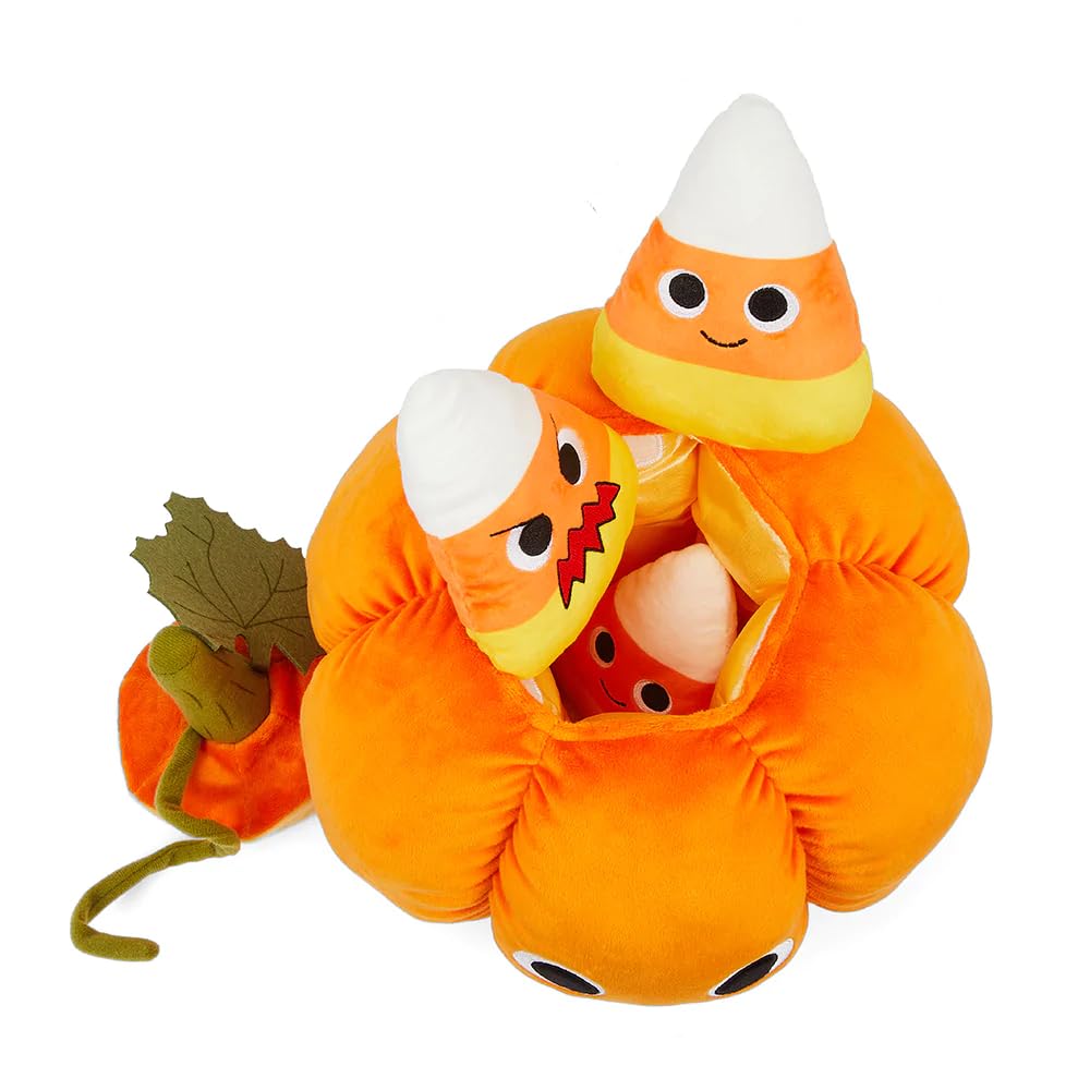 Kidrobot Yummy World Jack O’Lantern Interactive Pumpkin Plush with Candy Corns