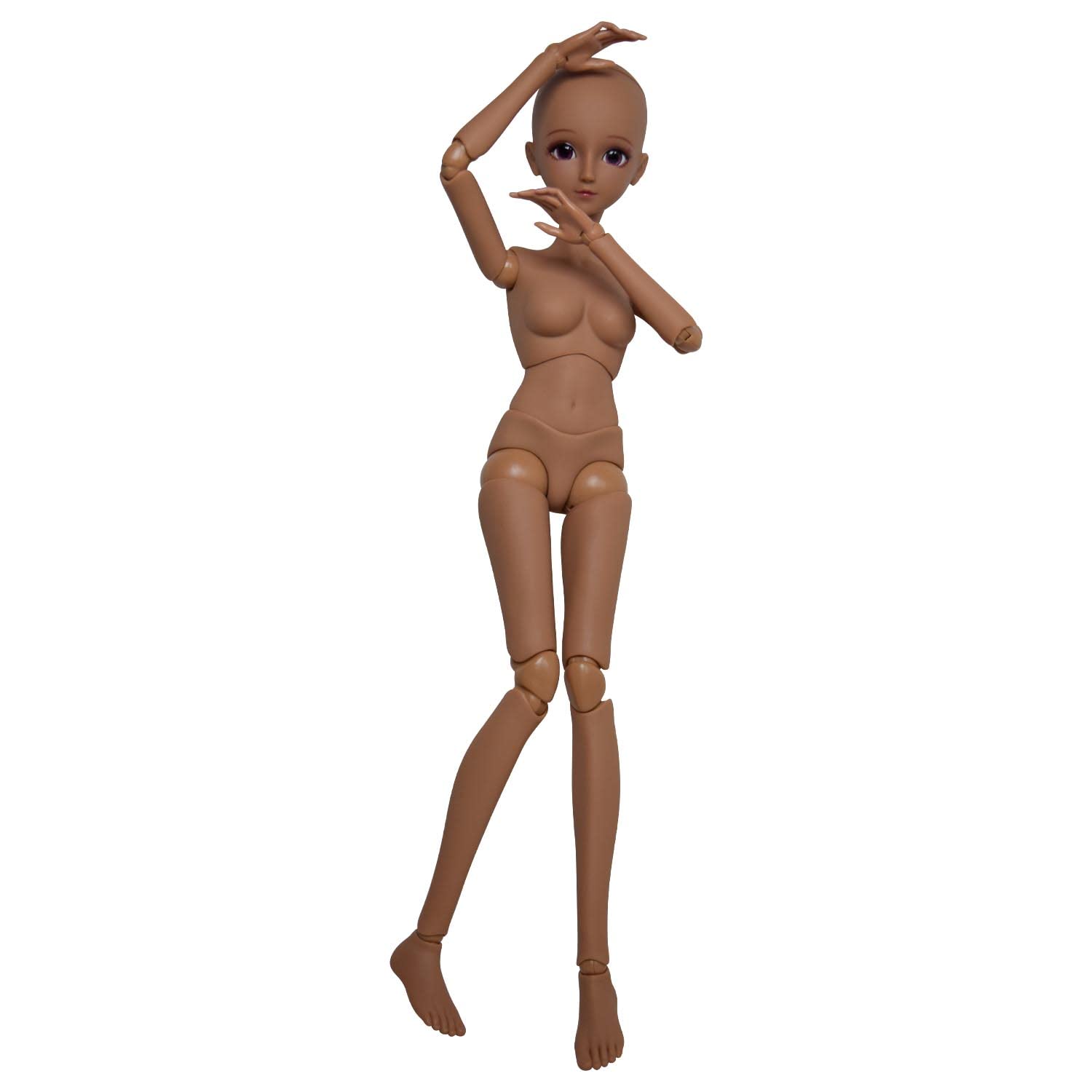 Proudoll 1/3 BJD Doll Tan Skin Customized Black Doll Body 60cm 24Inches Ball Jointed SD Dolls Joints Move PVC DIY (Alexia)