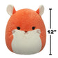 Squishmallows Rica 12 inch Chinchilla Fuzzamallows - Childs Ultra Soft Stuffed Toy