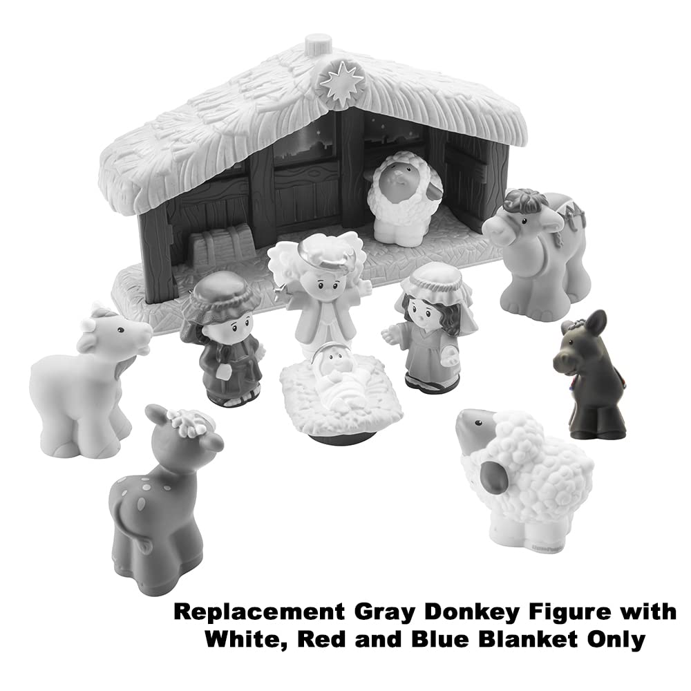 Fisher-Price Replacement Part Little People Nativity Playset DPX53 - Replacement Gray Donkey Figure