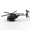 BrickCraftWorks MH-6 Little Bird Helicopter Model Building Blocks Set, Military Helicopter Model to Build and Display, Creative Interactive Building