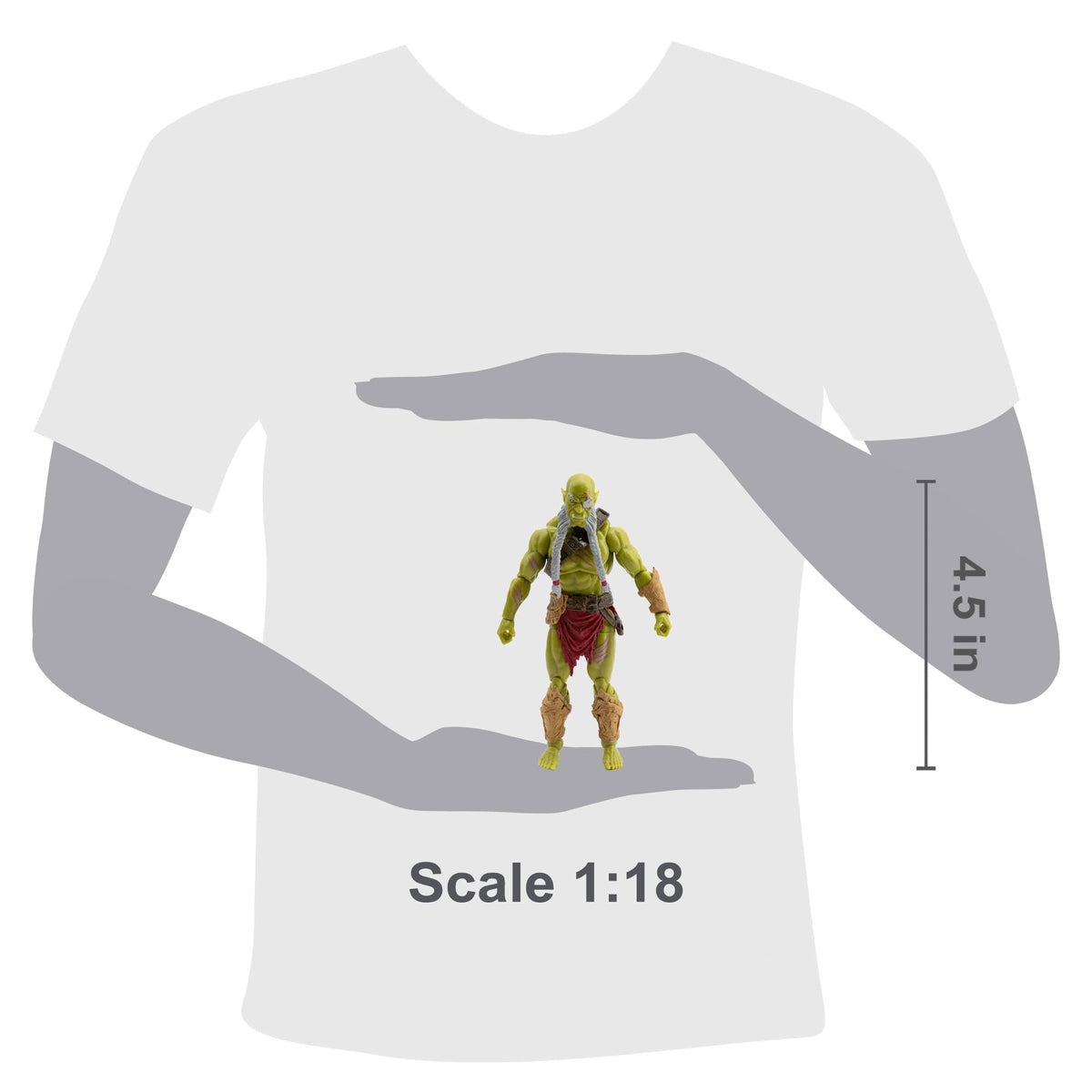 Boss Fight Studio Vitruvian H.A.C.K.S. Fantasy Series - Bur’Zagi, Mighty Orc Sovran, Action Figure - Highly Articulated Collectible & Customizable