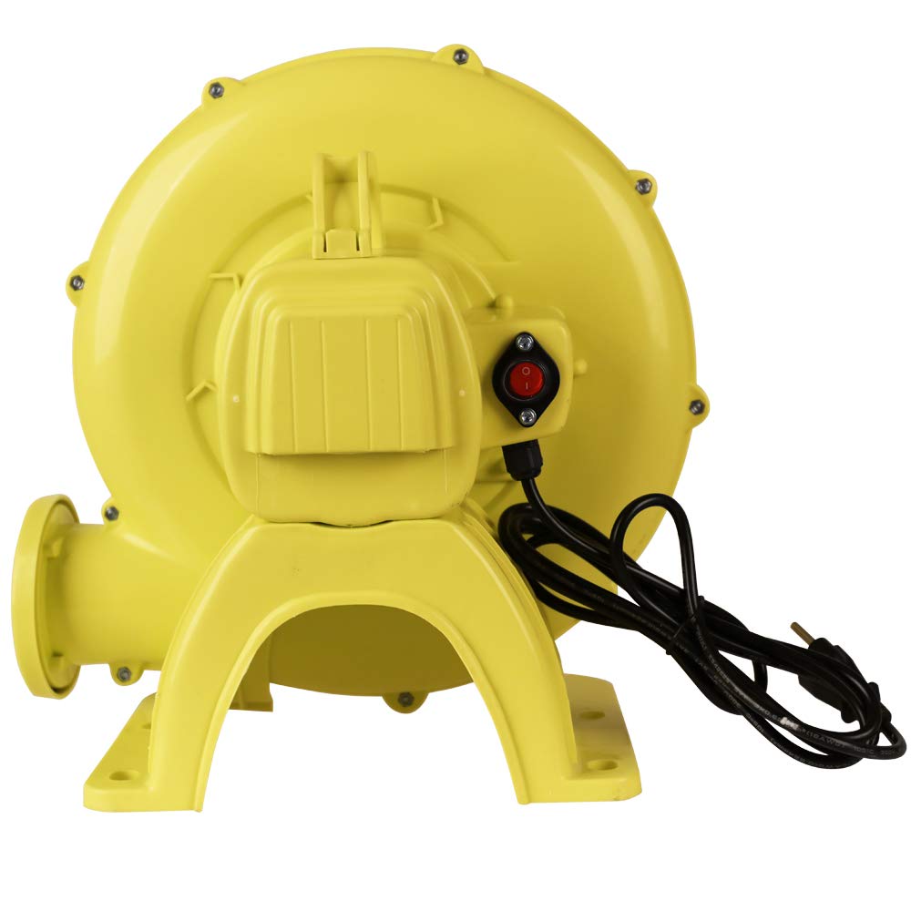 Volowoo Air Blower, 750W, Yellow, Plastic, Inflatable Bouncer Blower Pump Fan, Perfect for Inflatable Bounce House, Jumper, Bouncy Castle