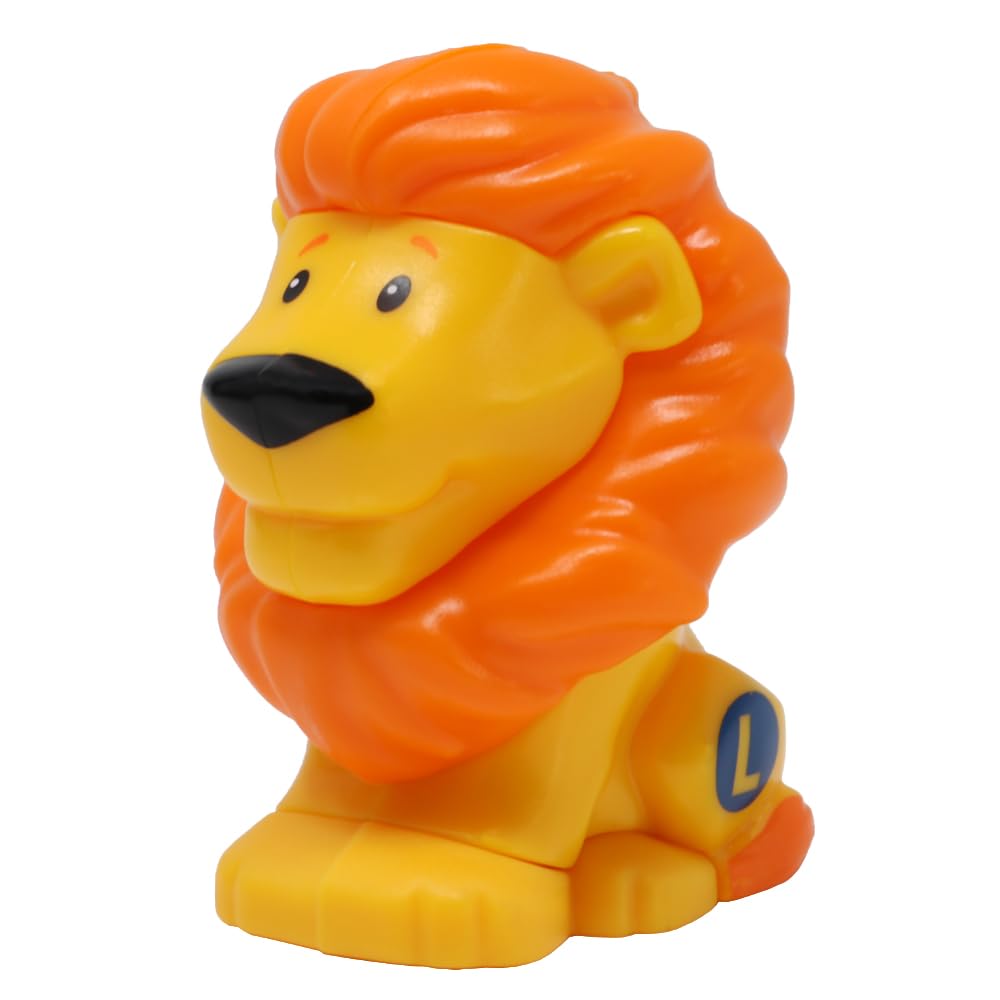 Fisher-Price Replacement Part for Collectible Little People Alphabet Fun Zoo Safari Farm Playset JGR92 - Replacement Letter L Yellow and Orange Lion