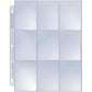 Ultra Pro Card Pages for Binders - 9 Pocket Trading Card Binder Pages - Silver Series for Trading Cards & Collectibles - Archival Safe, UV Protection