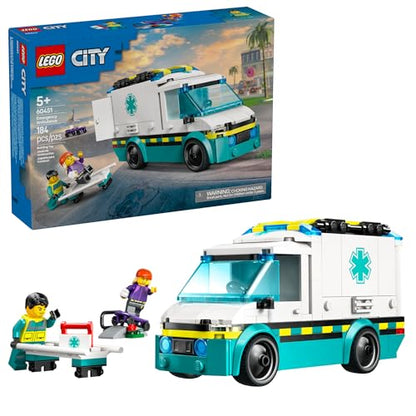 LEGO City Emergency Ambulance Toy - Building Sensory Toy for Kids, Boys and Girls, Ages 5+ - Educational, Learning Gift Idea for Birthdays