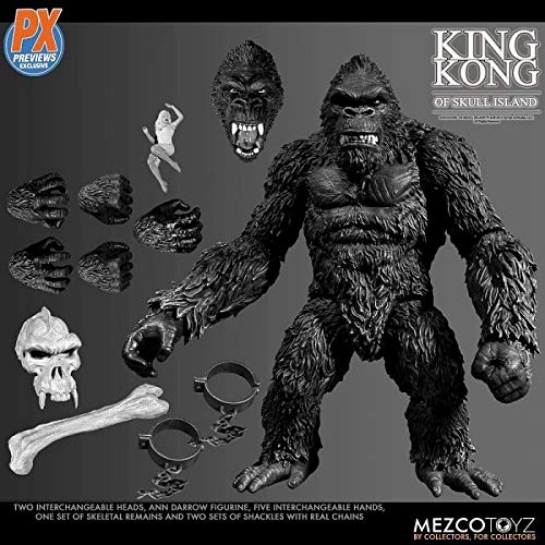 Mezco Toys King Kong of Skull Island Black & White Version 7" Action Figure