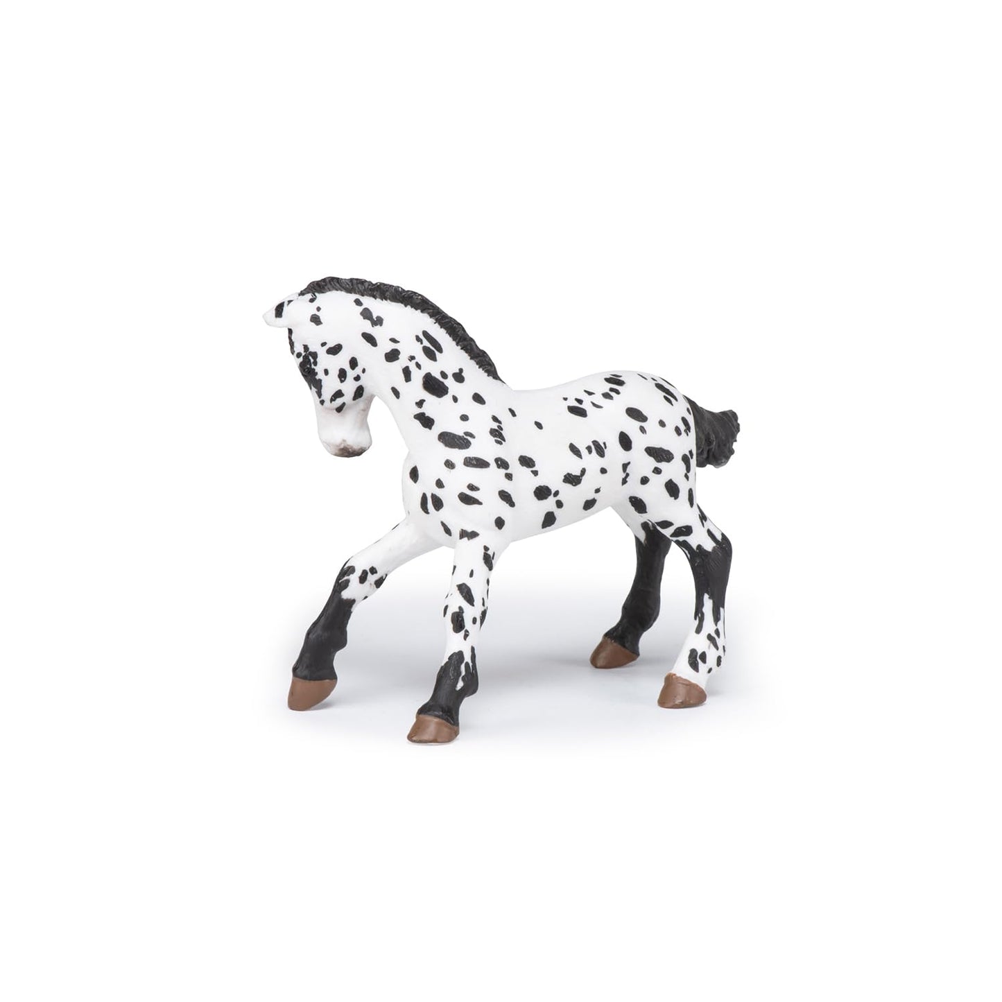 Papo - Realistic Black Appaloosa Foal Figure - Ages 3+ - Horses and Ponies Collection - Creative Play Equestrian World - Gift Idea Toy for Girls