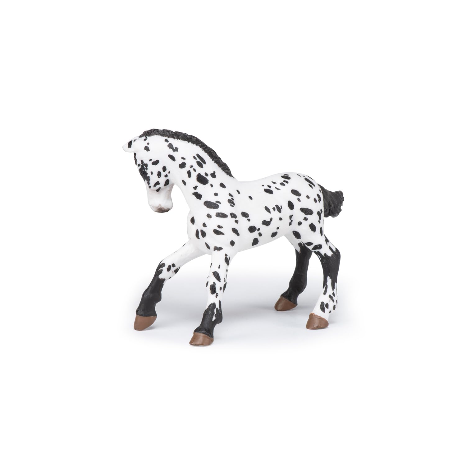 Papo - Realistic Black Appaloosa Foal Figure - Ages 3+ - Horses and Ponies Collection - Creative Play Equestrian World - Gift Idea Toy for Girls