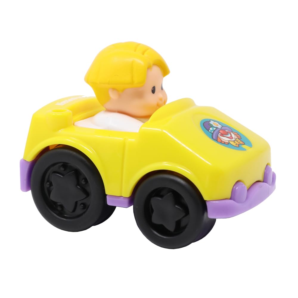 Fisher-Price Replacement Part Little People Wheelies Loops 'n Swoops Amusement Park Playset Y8854 - Replacement Yellow and Purple Car with Eddie