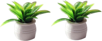 1:12 Scale Mini Potted Plants - Resin Botanical Decor for Dollhouse Kitchens and Living Rooms, Evergreen DIY Craft Accessories with Lifelike Foliage