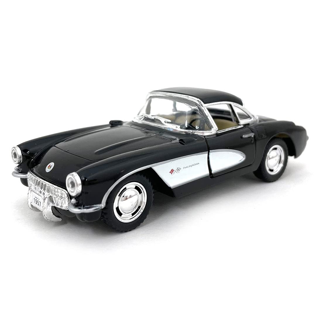 KiNSMART - 1957 Chevy Corvette 1:34 Scale 5" Die Cast Metal Model Classic Car Toy