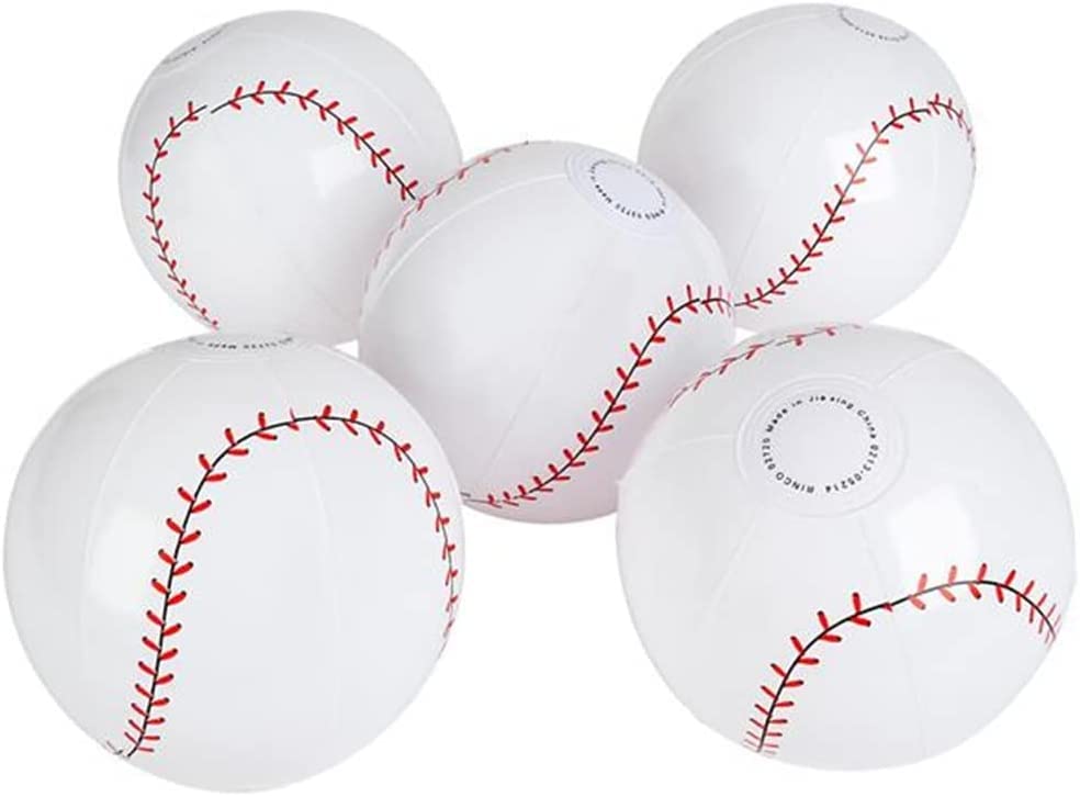 HAPPY DEALS ~ Inflatable Baseball Bats and Baseballs Set Includes 12-9 inch Inflate Baseballs, 12-24 Inch Baseball Bats