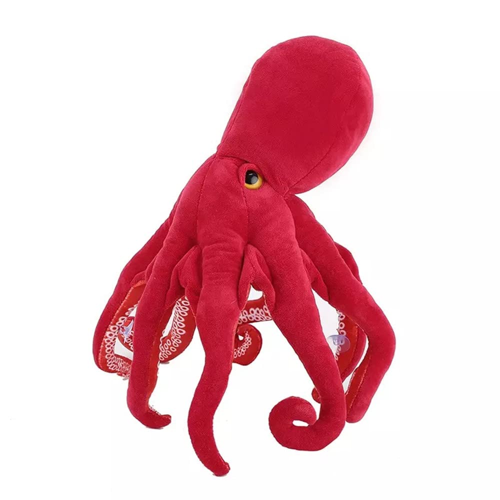 Xshelley Redsimulation Octopus Plush Toy, Soft Fish Cushion Pillow Octopus Plush Toy, Underwater Squid Doll Pillow Family Decoration Gift Children