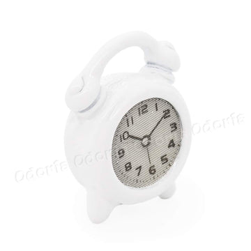 Odoria 1/12 Miniature Alarm Clock Dollhouse Decoration Accessories, White