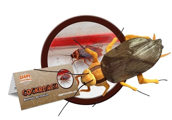 GIANTmicrobes Cockroach Plush - Learn About This Common Crawler with This Cuddly Plush, Unique Gift for Friends, Family, Educators, Students,