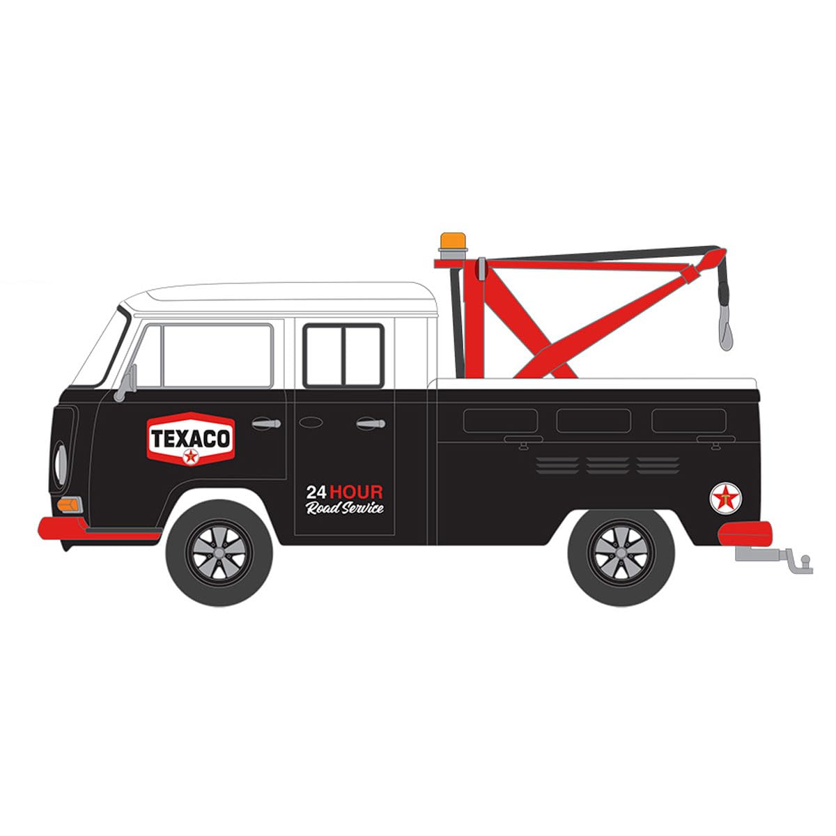 Truck 1/64 1973 Volkswagen Double Cab Pickup w Drop-in Tow Hook Blue Collar 13 35280-B