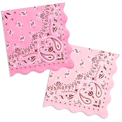xo, Fetti 24 Cowgirl Paper Napkins | Western Party Rodeo Bandana Decor