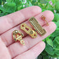 Acxico 2Pcs 1:12 Scale Mini House Miniature Door Plate, Knocker, Letter Box and Key