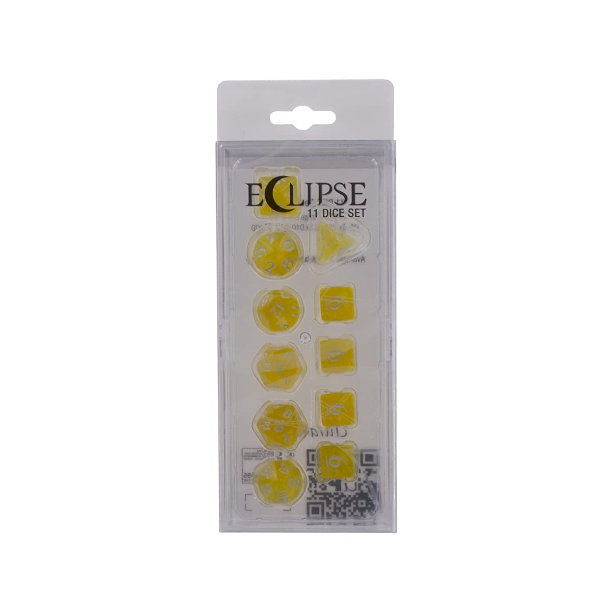 Ultra PRO - Eclipse 11 Dice Set (Lemon Yellow) - Great Dice Set for All Kinds of Card Games and Board Games Such As, DND, MTG, and RPG - UP Your Game