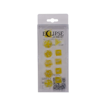 Ultra PRO - Eclipse 11 Dice Set (Lemon Yellow) - Great Dice Set for All Kinds of Card Games and Board Games Such As, DND, MTG, and RPG - UP Your Game