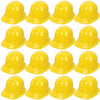 Blcculi 16 Pack Yellow Soft Plastic Hard Hats, Toy Construction Worker Helmets for Dress-Up and Party Supplies