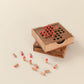 Wood Solitaire Game Classic Peg Solitaire Board Premium Wooden Design Single Player Brain Teaser Strategy Puzzle for Brain Training Tabletop Indoor