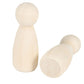 JAPCHET 50 Pack 3-1/2 Inch Wood Peg Dolls, Unfinished Wooden Jumbo Peg People Wood Doll Bodies Figures for Painting, DIY Art Craft Projects, Home