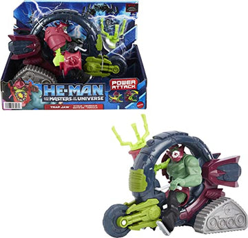 He-Man and The Masters of the Universe Trap Jaw & Vehicle Set, Vehicle with 5.5-in Action Figure & Accessory Inspired by MOTU Netflix Animated Series