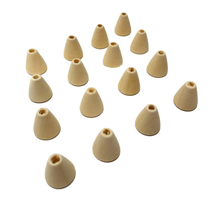 30pcs Irregular Wood Cone Beads Wooden Pyramid Beads for Making Bracelet Necklace Handmade DIY Beading Crafts Accessory (Cone 30pcs)