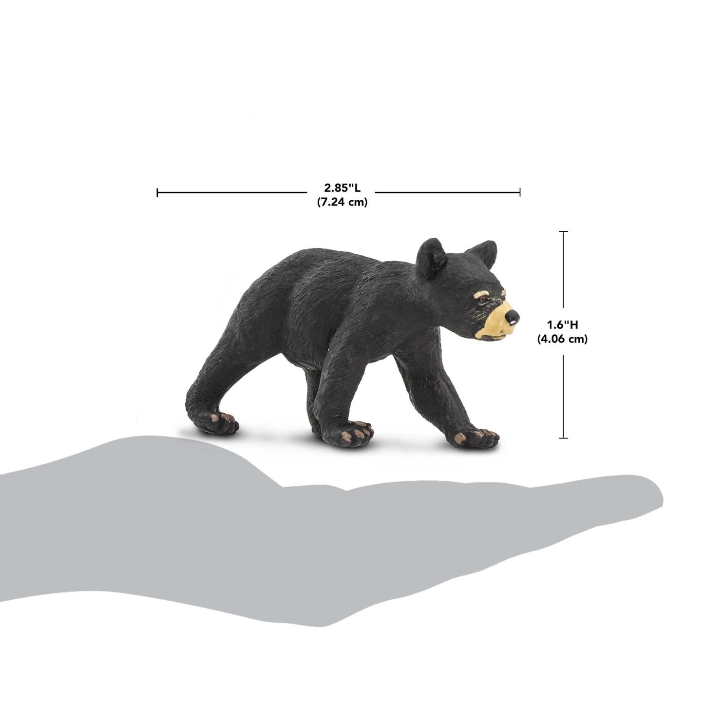 Safari Ltd. Black Bear Cub Figurine - Detailed 3" Plastic Model Figure - Fun Educational Play Toy for Boys, Girls & Kids Ages 1+