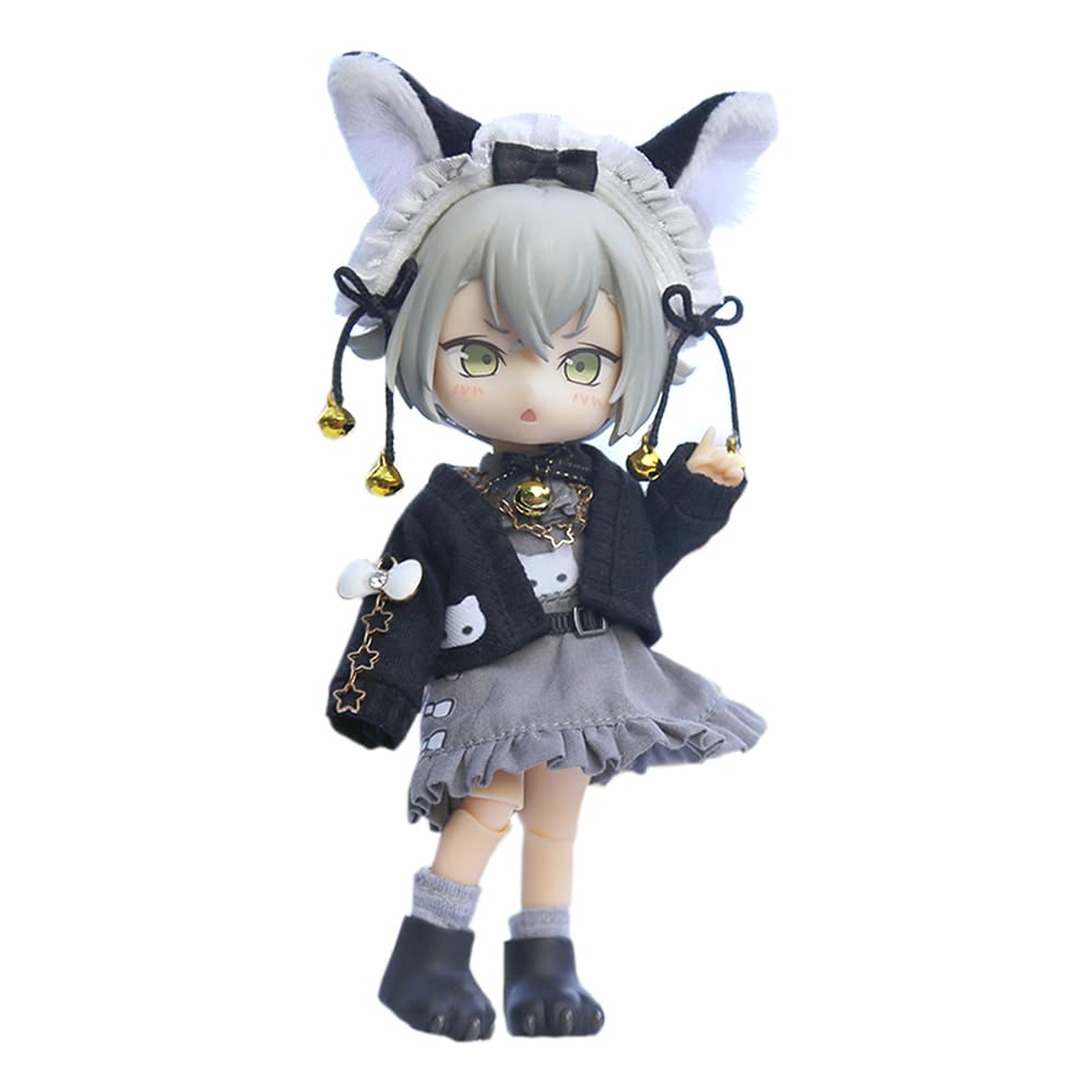 niannyyhouse OB11 Doll Clothes Cat Suit, 1/12 Scale, Action Figure Outfit